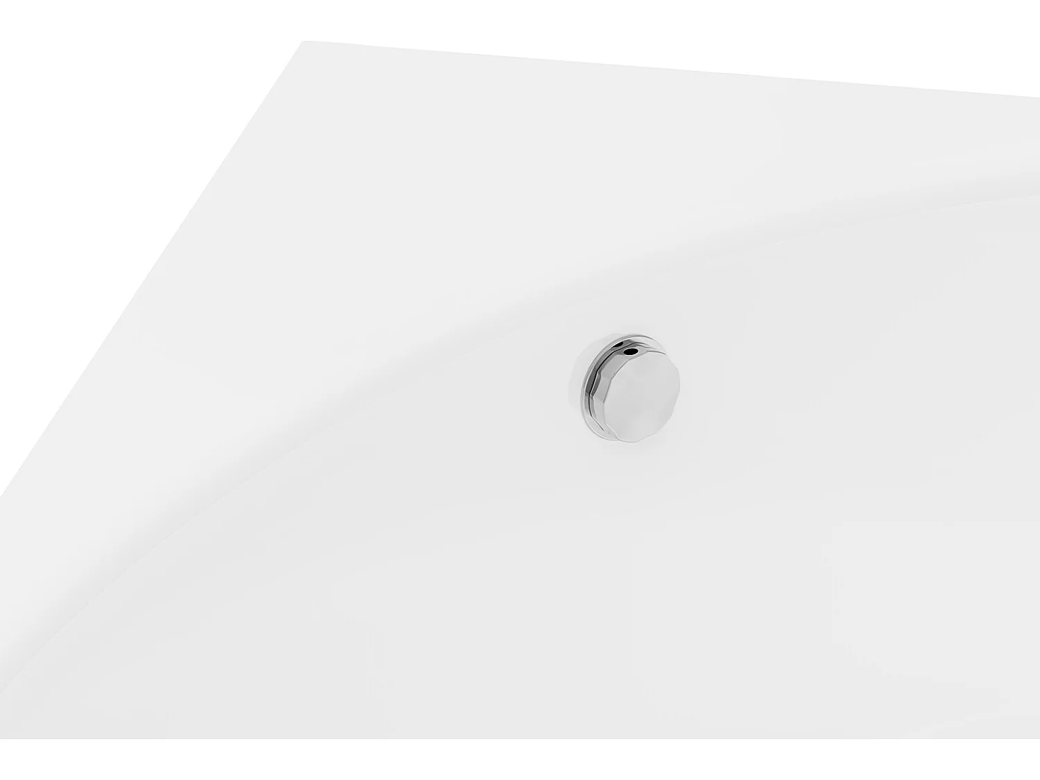 Baignoire d'angle - 198 L - 120 x 120 x 63 cm - Blanche - Acrylique - COBITIS