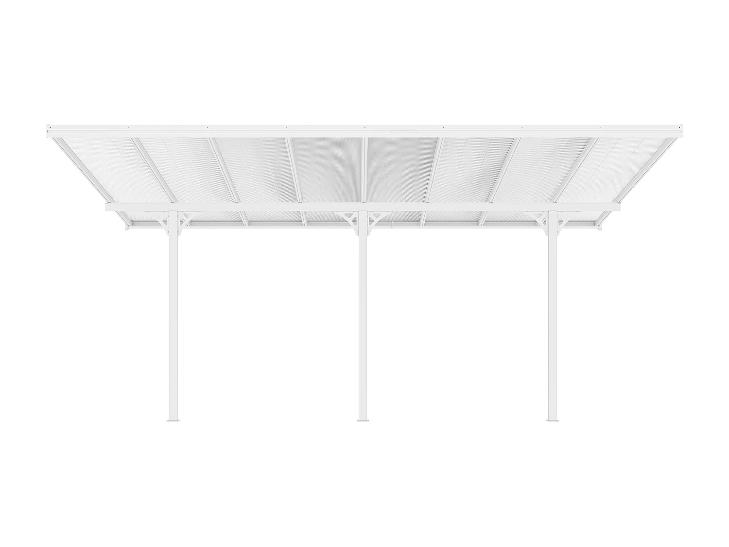 Aluminiumkonstruerad pergola-carport 15,1 m² vit ALVARO