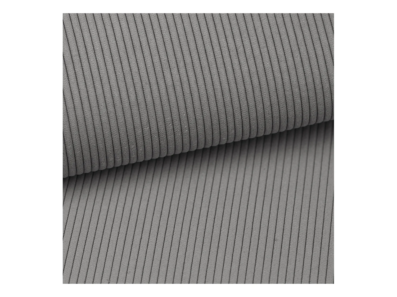 Sofá de canto direito convertível em veludo canelado fino cor cinza-claro - TEODORA de PASCAL MORABITO