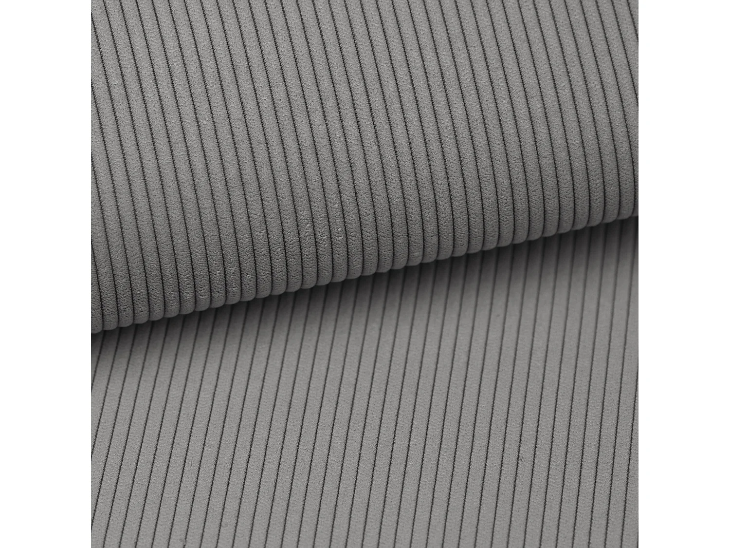 Sofá de canto esquerdo convertível em veludo canelado fino cor cinza-claro - TEODORA de PASCAL MORABITO