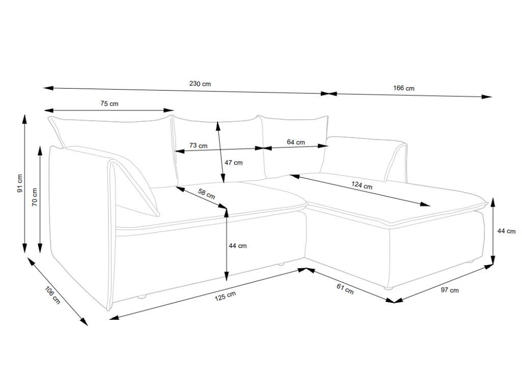Ecksofa mit Schlaffunktion - Ecke Rechts - Feincord - Beige - TEODORA günstig online kaufen