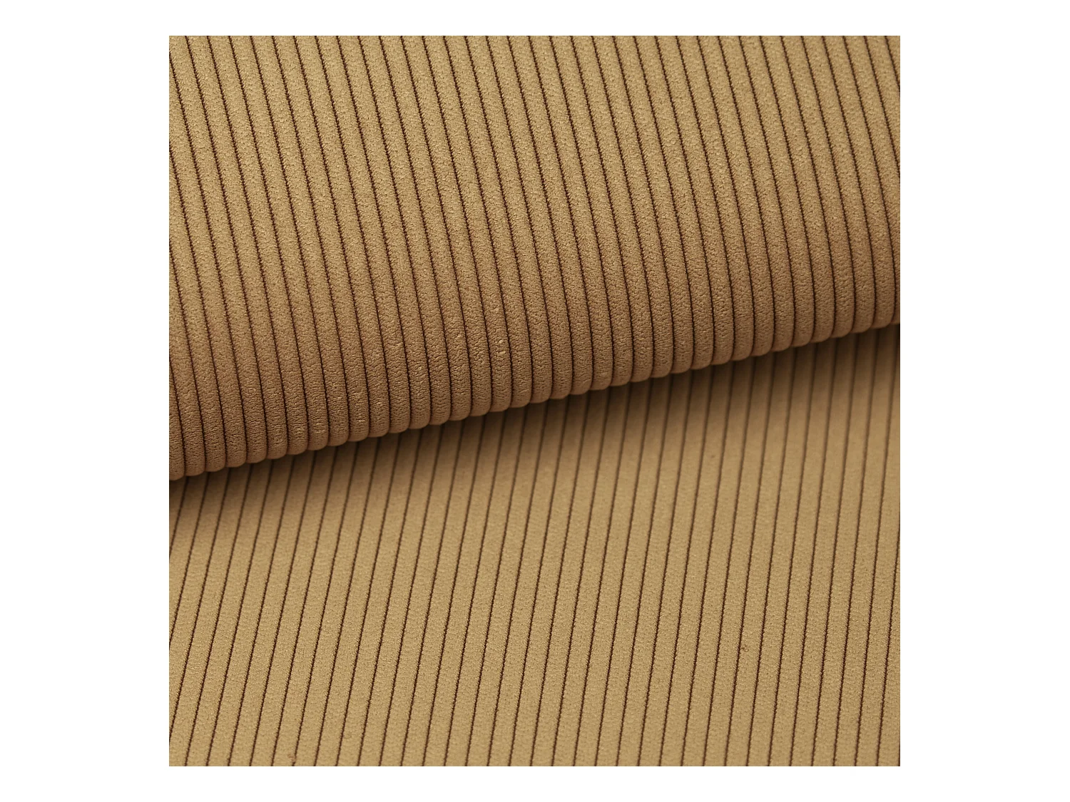 Sofá cama rinconera de terciopelo de canalé amarillo mostaza TEODORA de PASCAL MORABITO - Ángulo derecho