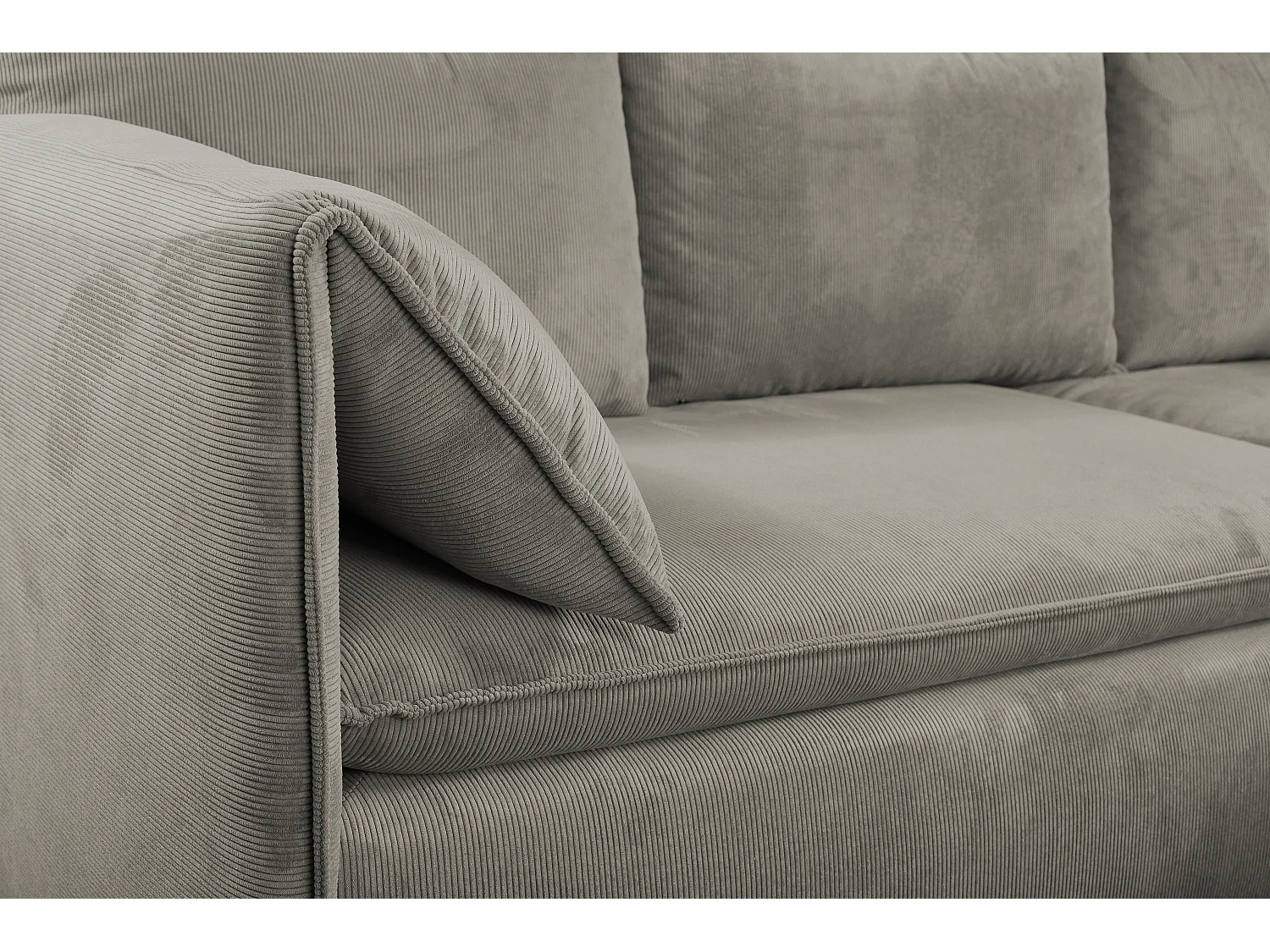 Divano letto angolare in Velluto a coste sottili Talpa - Angolo a destra - TEODORA di PASCAL MORABITO