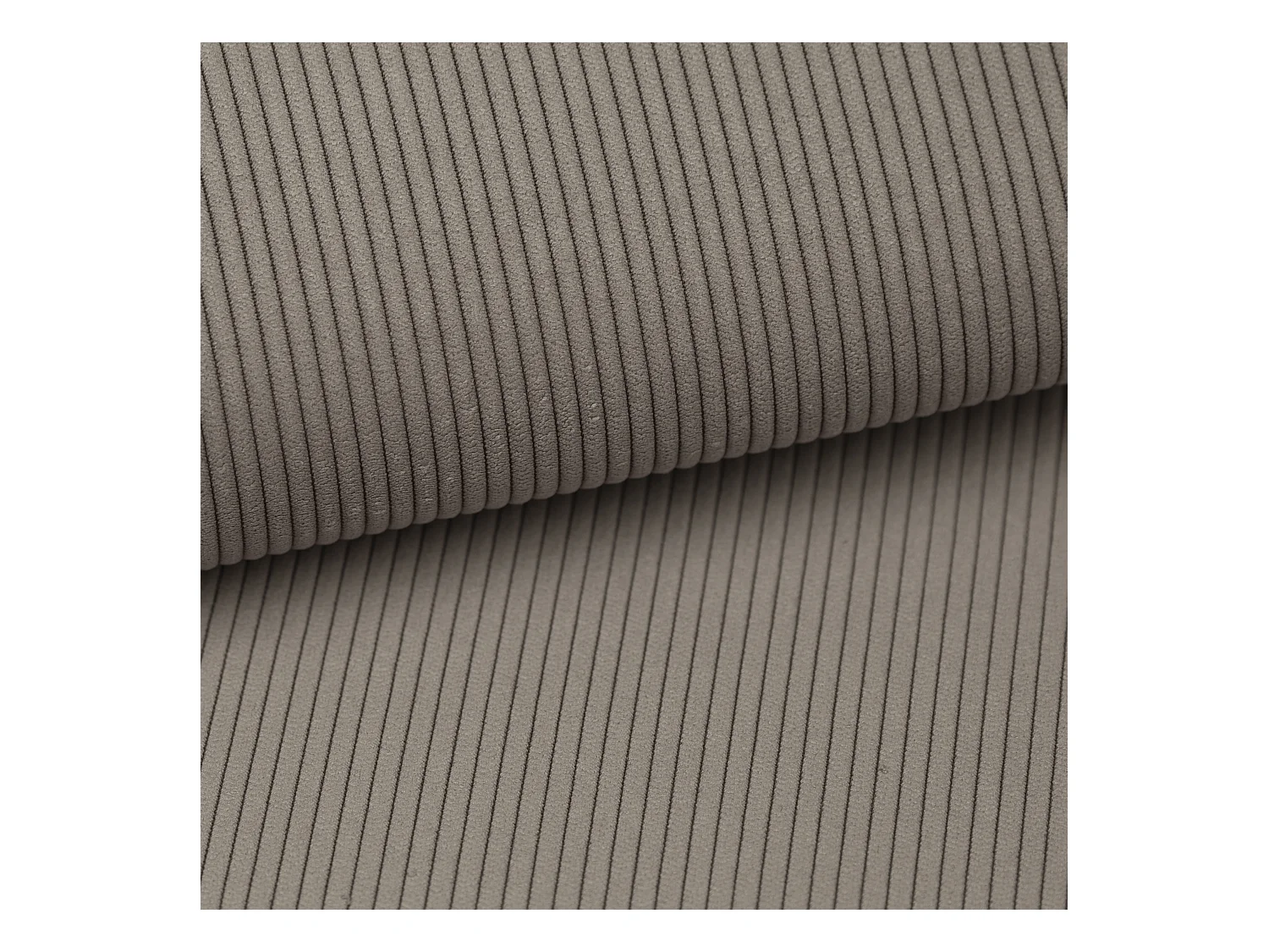 Ecksofa mit Schlaffunktion - Ecke Rechts - Feincord - Taupe - TEODORA