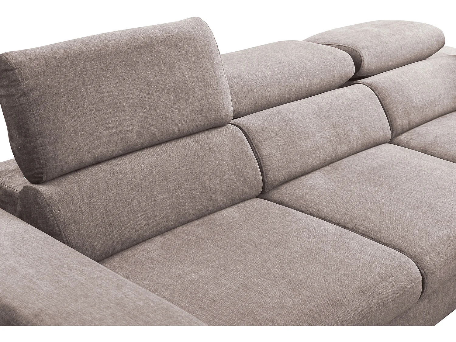 Sofá cama rinconera de tela gris topo SEPINA de PASCAL MORABITO - Ángulo derecho