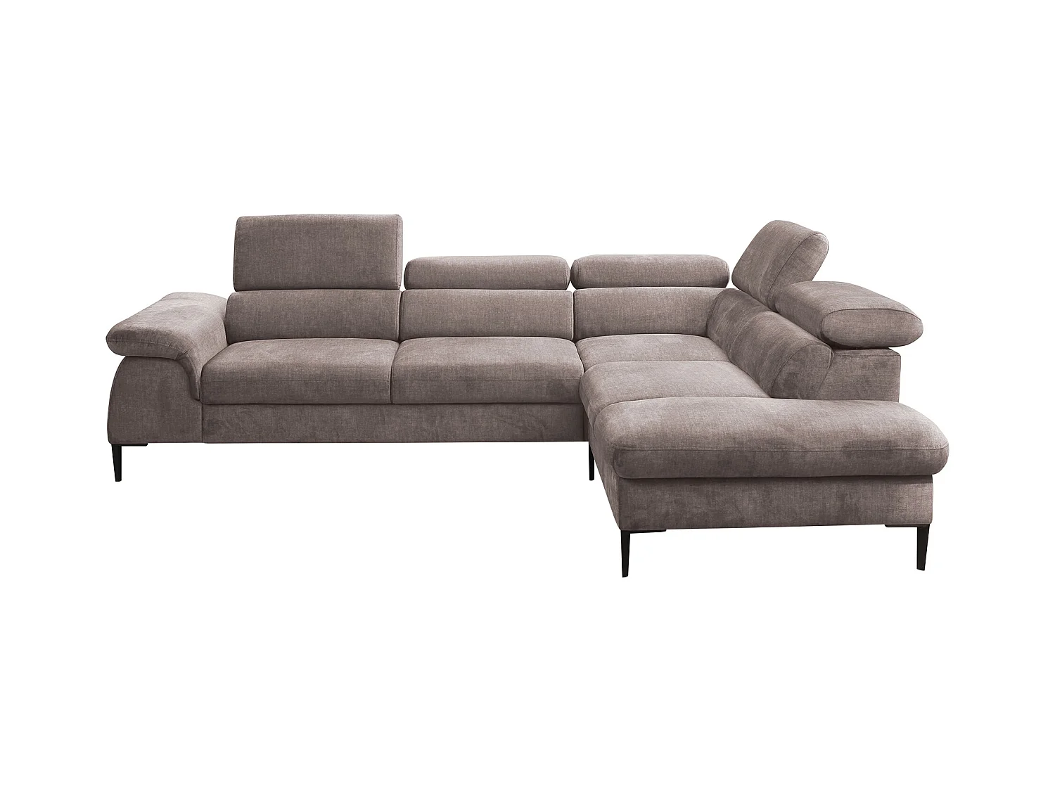 Ecksofa mit Schlaffunktion - Ecke Rechts - Stoff - Taupe - SEPINA von PASCAL MORABITO