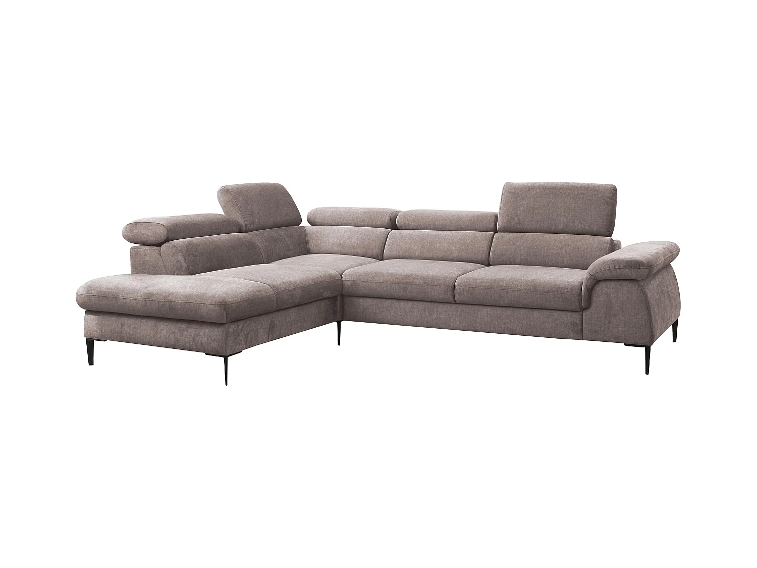 Ecksofa mit Schlaffunktion - Ecke Links - Stoff - Taupe - SEPINA von PASCAL MORABITO