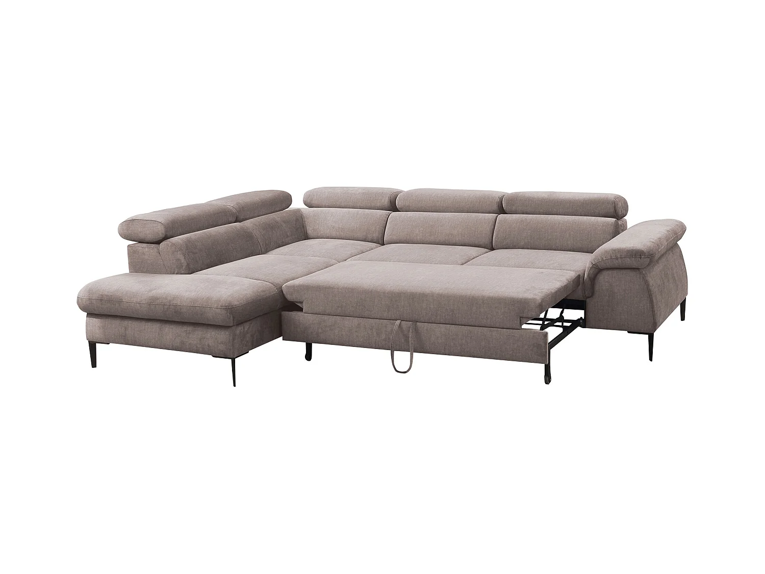 Ecksofa mit Schlaffunktion - Ecke Links - Stoff - Taupe - SEPINA von PASCAL MORABITO