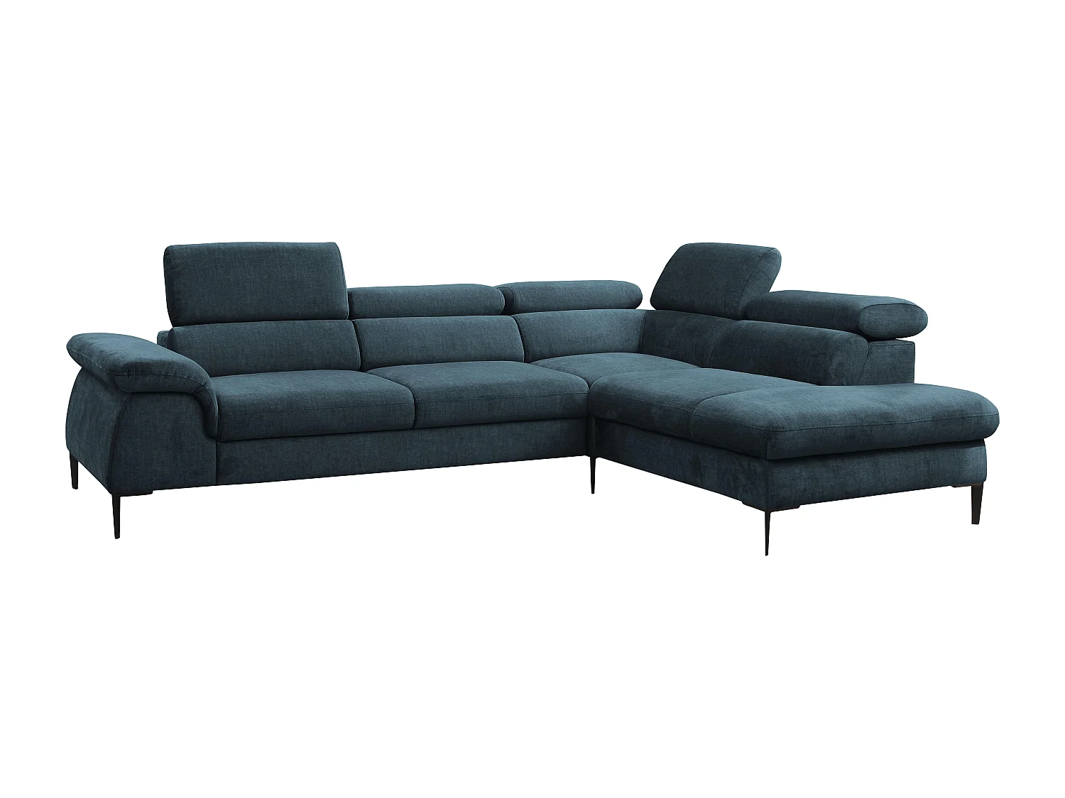 Grote hoekslaapbank SEPINA van PASCAL MORABITO - Stof - nachtblauw - Hoek rechts