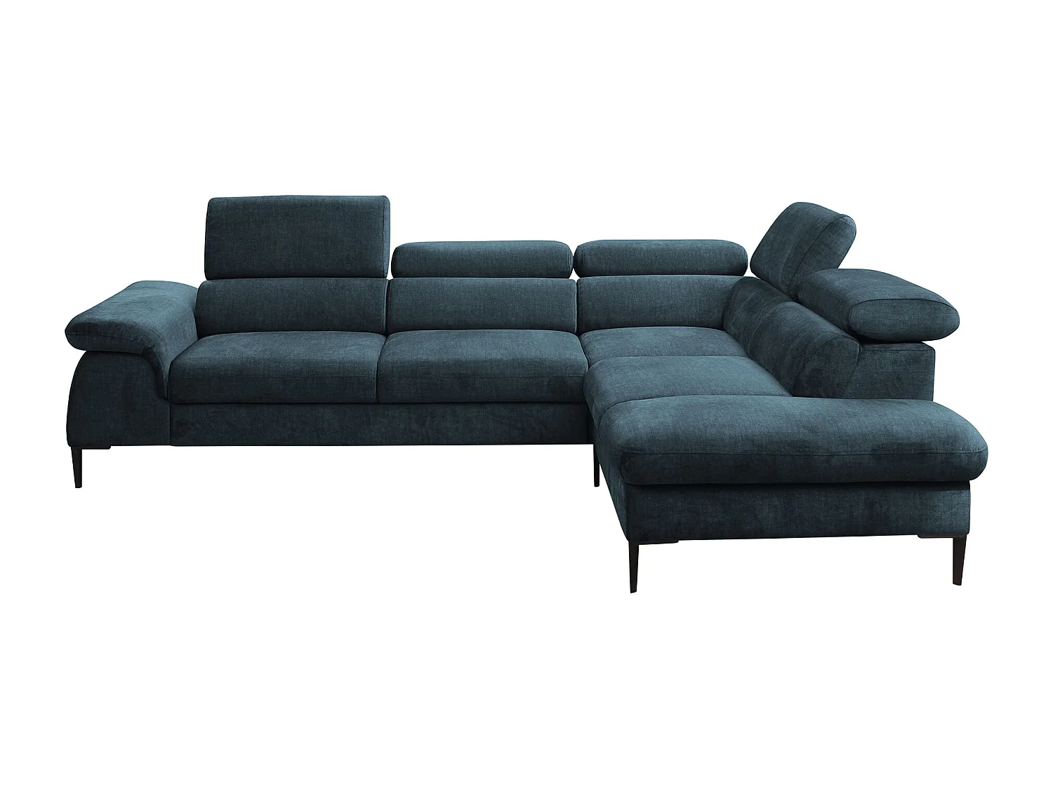 Divano letto angolare in Tessuto Blu notte - Angolo a destra - SEPINA di PASCAL MORABITO