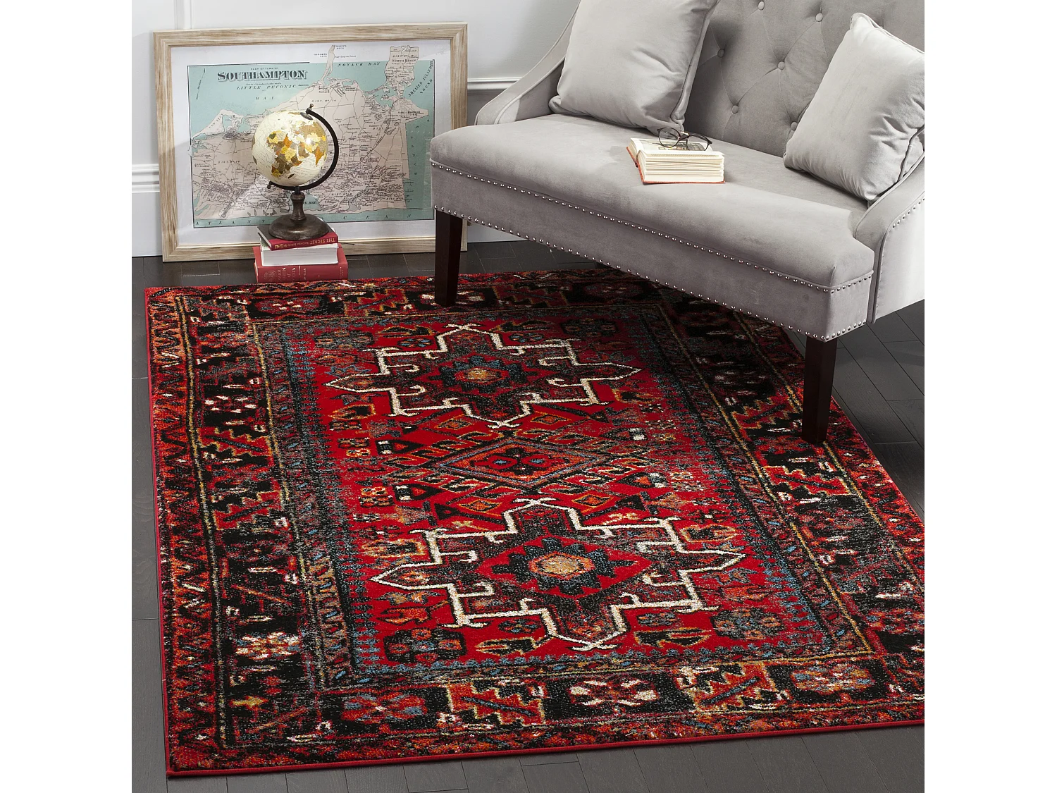 Tapis Rouge/Multicolore 122 X 183 cm - Henley