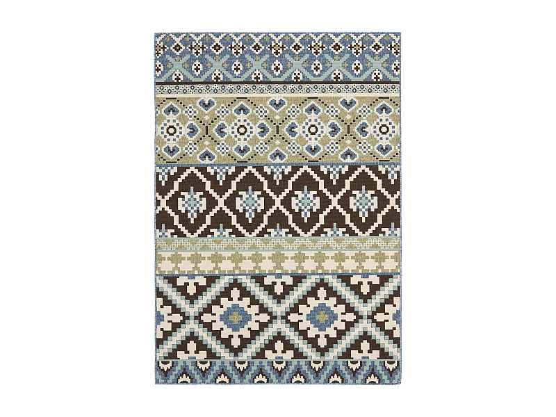 Tapis Marron/Bleu 122 X 170 cm - Sihora