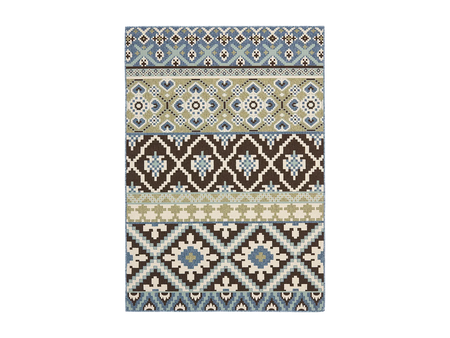 Tapis Marron/Bleu 122 X 170 cm - Sihora