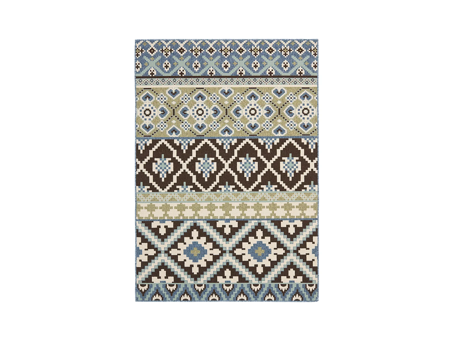 Tapis Marron/Bleu 122 X 170 cm - Sihora