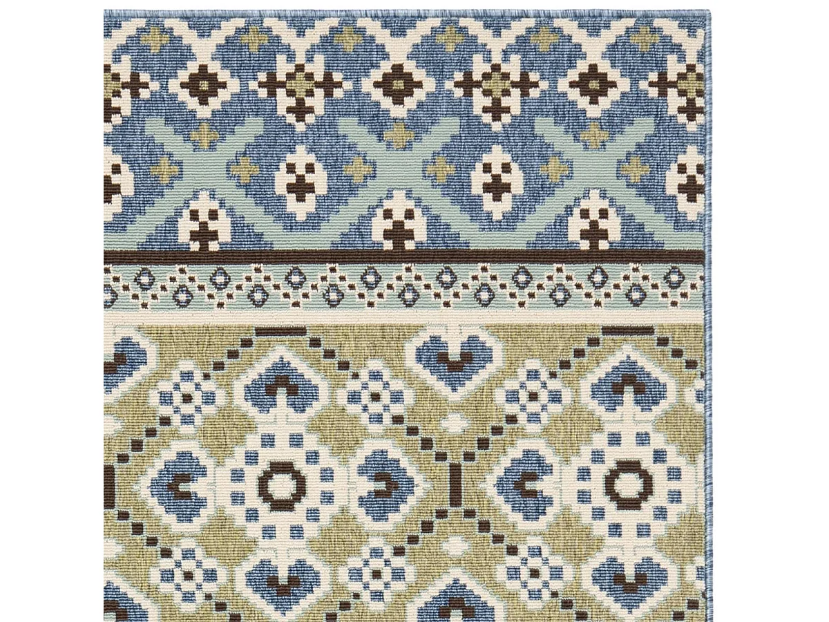 Tapis Marron/Bleu 122 X 170 cm - Sihora