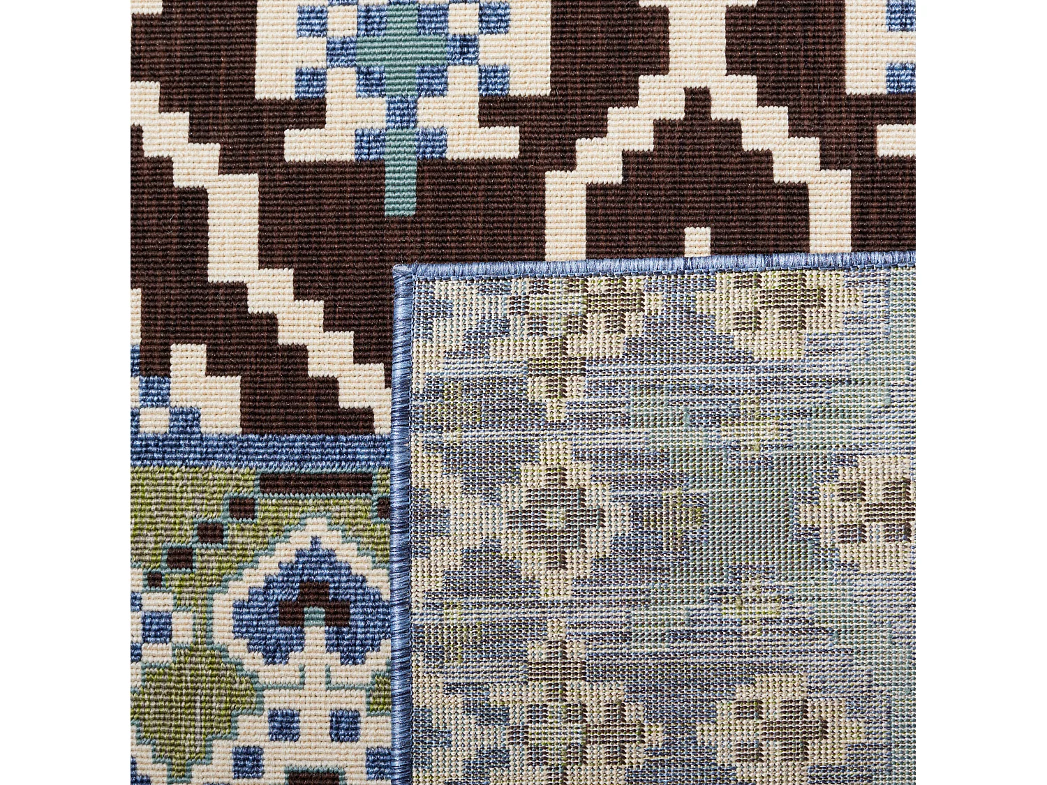 Tapis Marron/Bleu 122 X 170 cm - Sihora