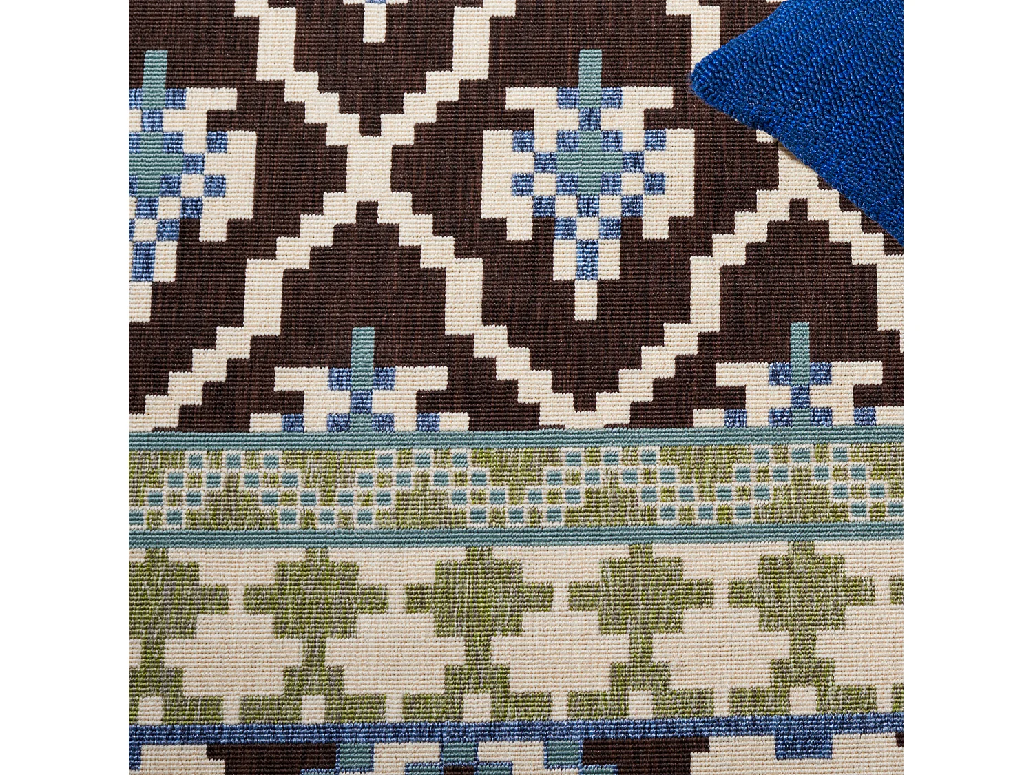 Tapis Marron/Bleu 122 X 170 cm - Sihora