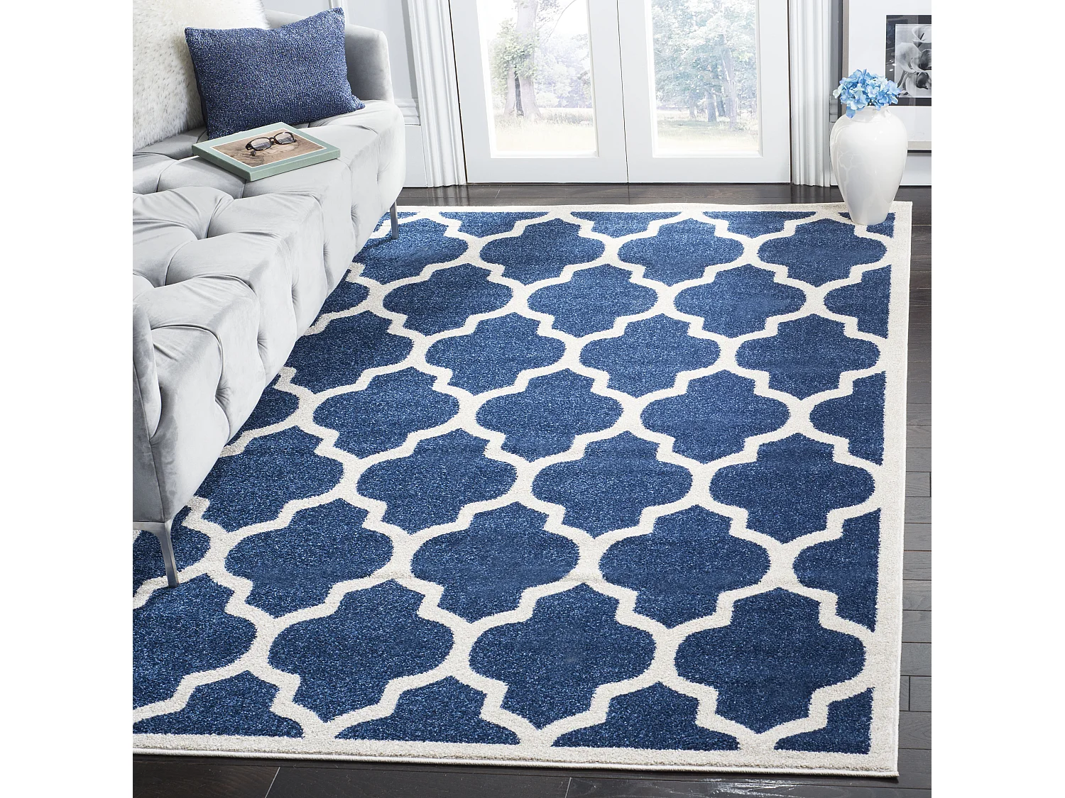 Tapis Bleu Marine/Neutre 236 x 305 cm - Derby