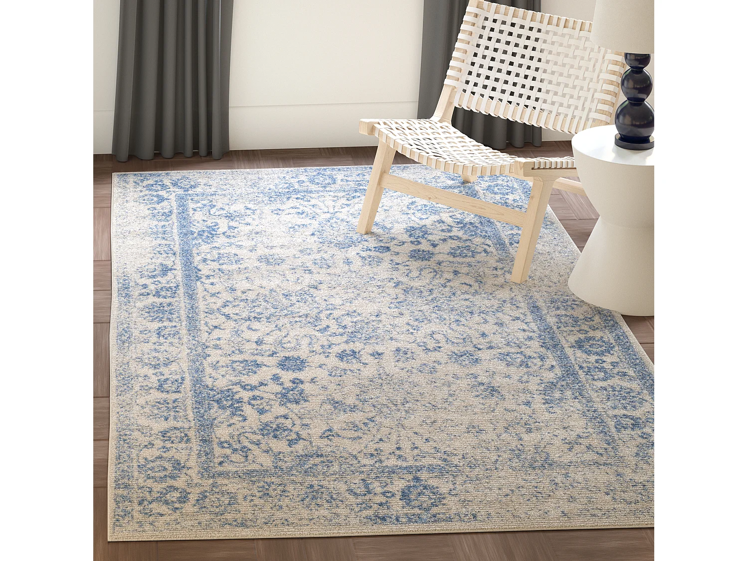 Tapis Neutre/Bleu 183 X 274 cm - Lucinda