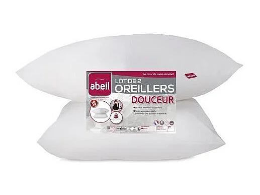 2 Douceur kussens 60 x 60 cm - Wit