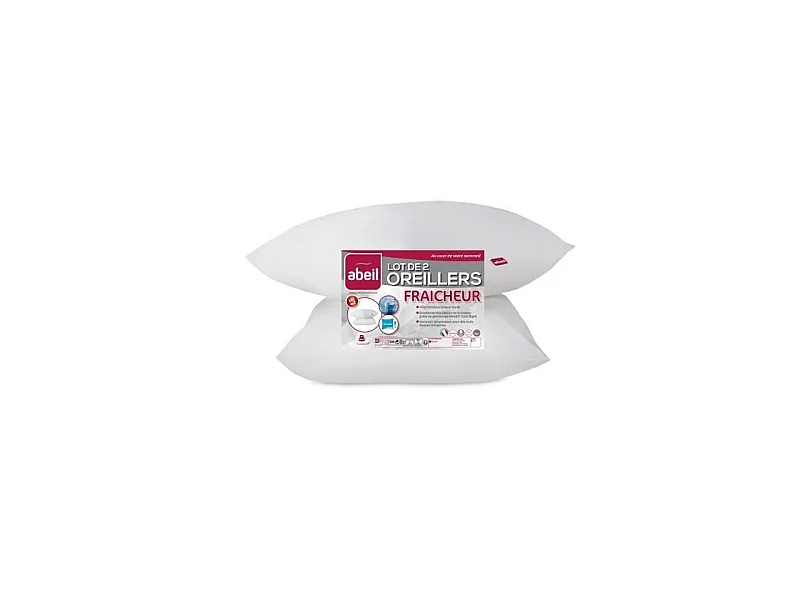 ABEIL Lot de 2 Oreillers Aerelle Cool Night - 60 x 60 cm - Blanc