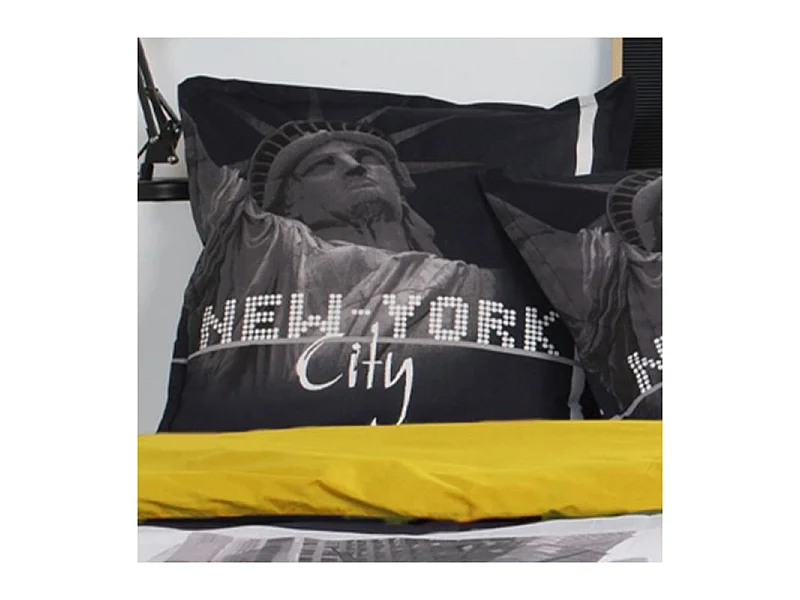 Alex Baumwollbettwäscheset 220 x 240 cm – Gelber Druck