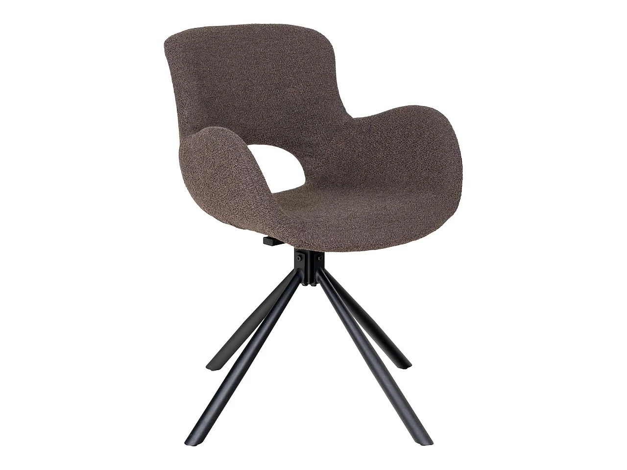 Amorim chaise de salle à manger bouclé fonction pivotante mushroom.