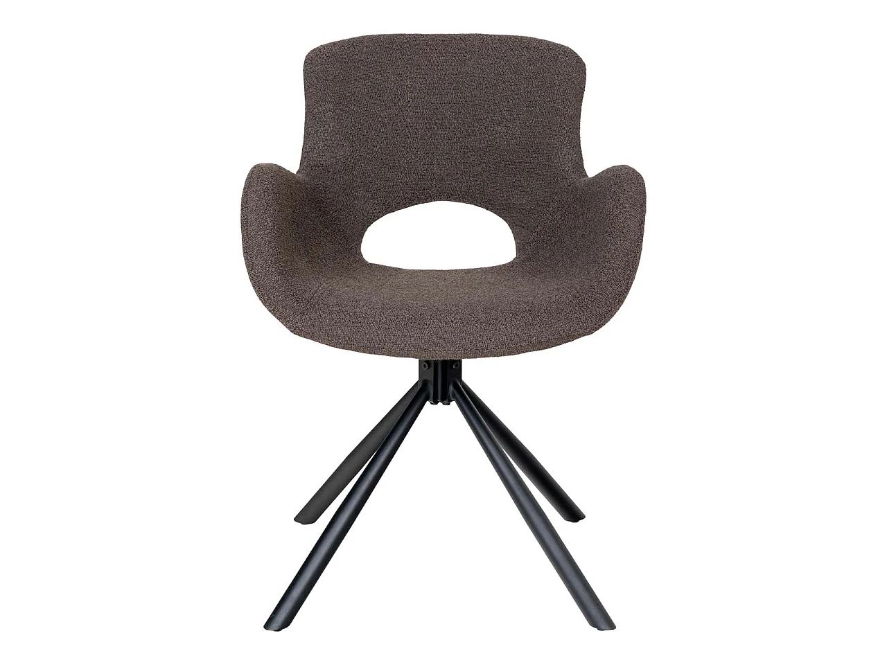 Amorim chaise de salle à manger bouclé fonction pivotante mushroom.