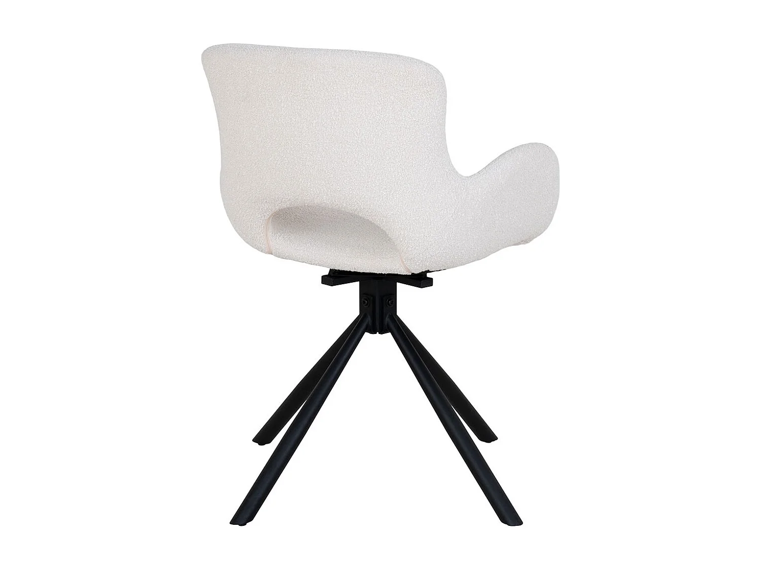Amorim eetkamerstoel bouclé draaifunctie off-white.