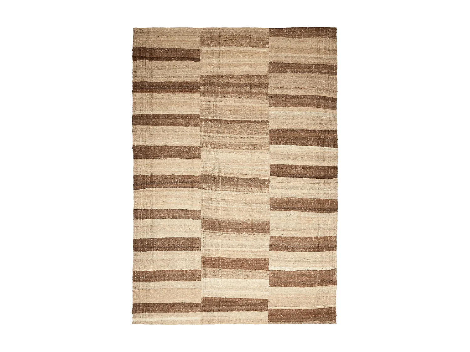 Authentique tapis d'Orient 200x300 kilim fait main en laine marron et beige ANTIK 1