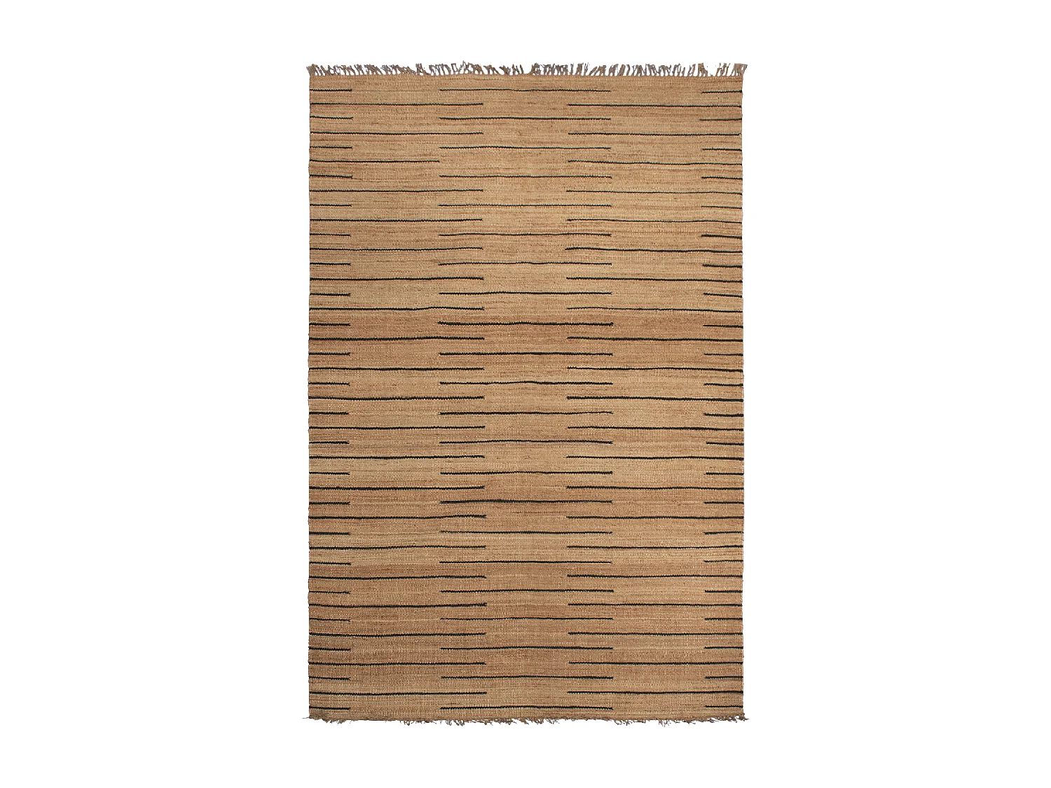 Tappeto TASNIM fatto a mano in iuta marrone e nera 120x180