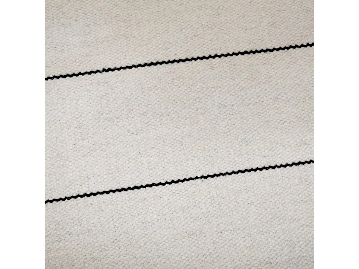 tapis salle à manger 200x300 fait main en laine beige rectangle motif simple