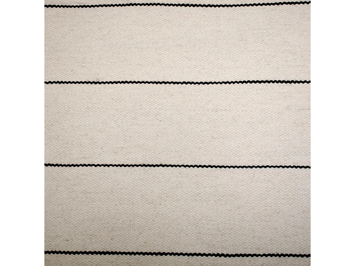 Tappeto per sala da pranzo fatto a mano 200x300 in lana beige a rettangolo modello semplice