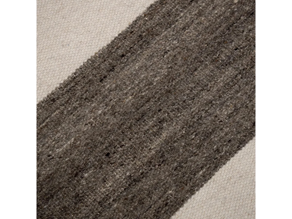 tappeto da soggiorno ampio 250x350 realizzato a mano in lana beige e marrone modello rotondo rettangolo