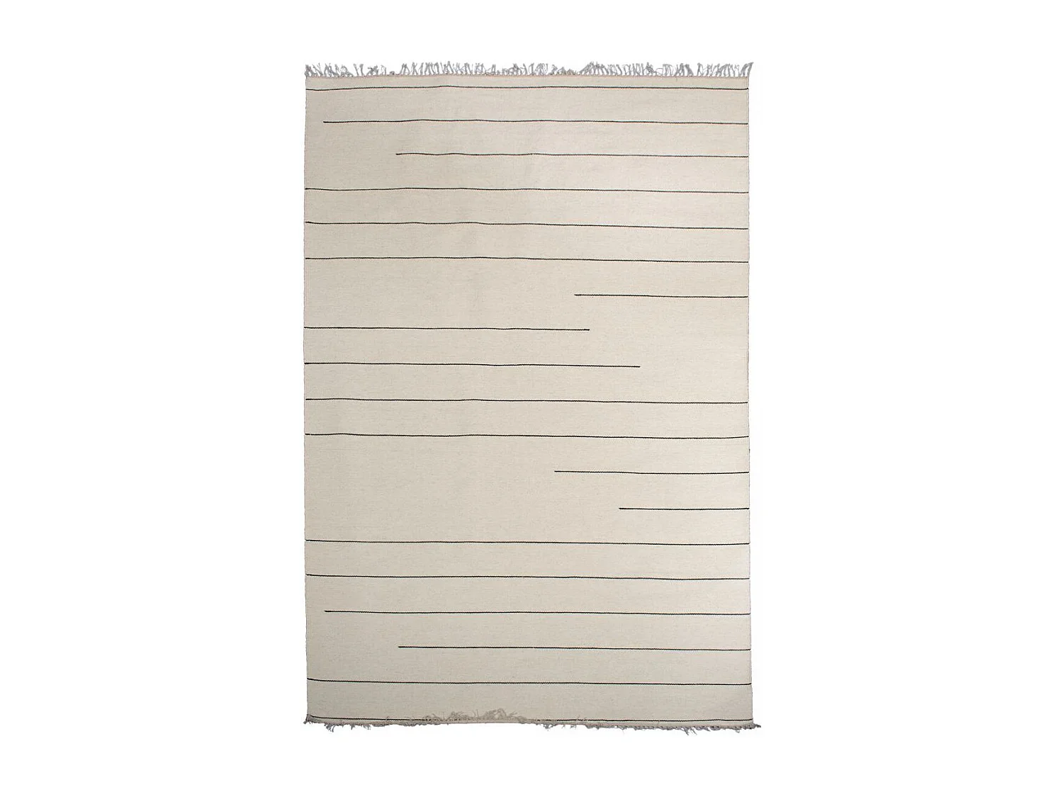 tapis chambre 120x180 fait main en laine beige rectangle motif simple NIMBUS