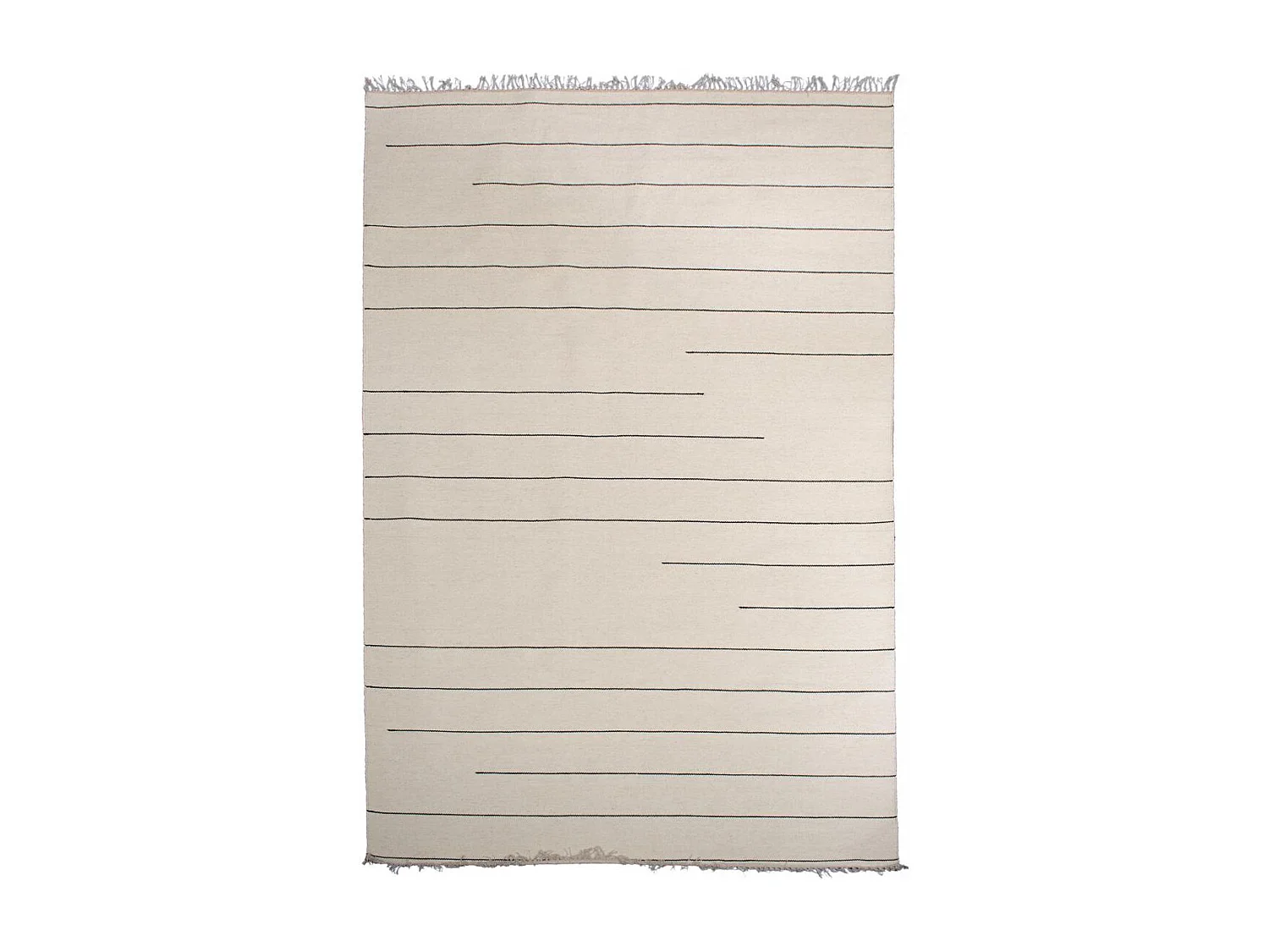 tapis chambre 120x180 fait main en laine beige rectangle motif simple NIMBUS