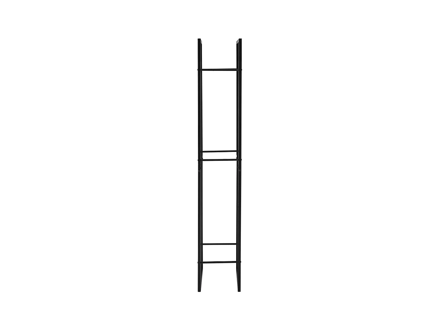 SoBuy SDA03-SCH Haardhouthouder Massief metalen logrek Antraciet brandhoutrek Grote capaciteit Logboekrek Binnen Buiten - 45 x 30 x 170 cm