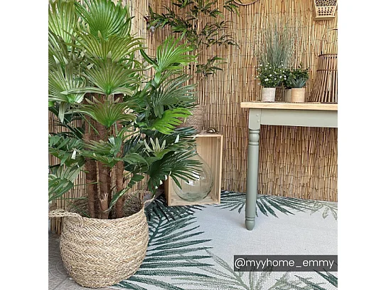 Palma artificiale RHAPIS con tronco naturale H 93 cm