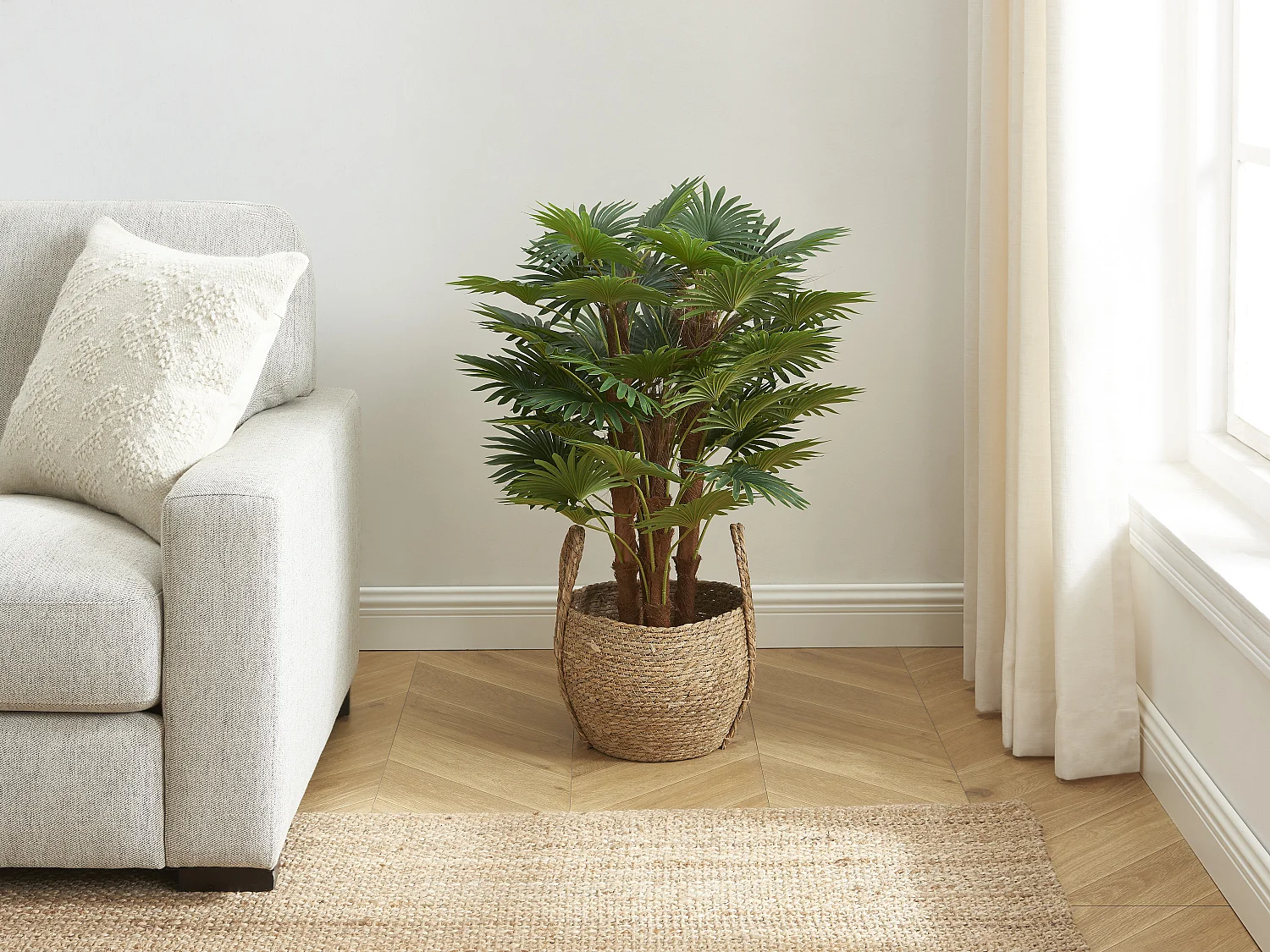 Arbre artificiel palmier - H.93 cm - Vert - RHAPIS