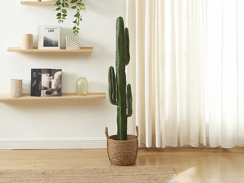 Arbre artificiel cactus - L.26  x P.20 x H.145 cm - Vert - GUADA