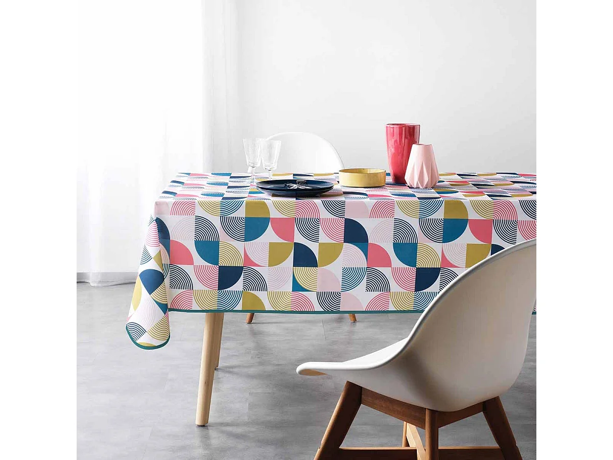 Nappe Antitache "Rythmo" 150x240cm Multicolore