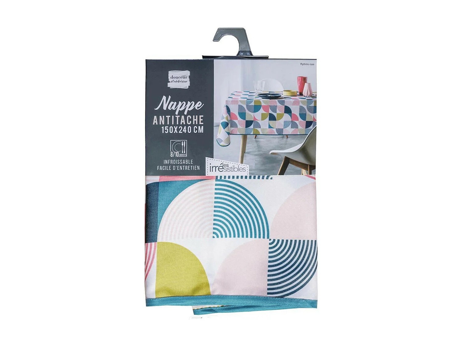 Nappe Antitache "Rythmo" 150x240cm Multicolore