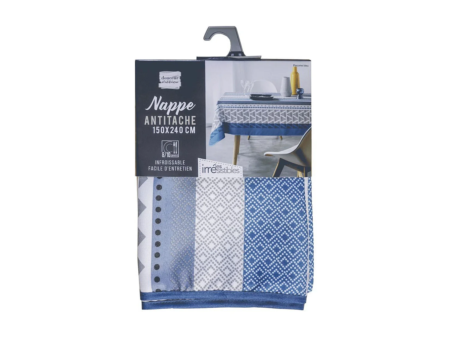 Nappe Antitache "Pacome" 150x240cm Bleu