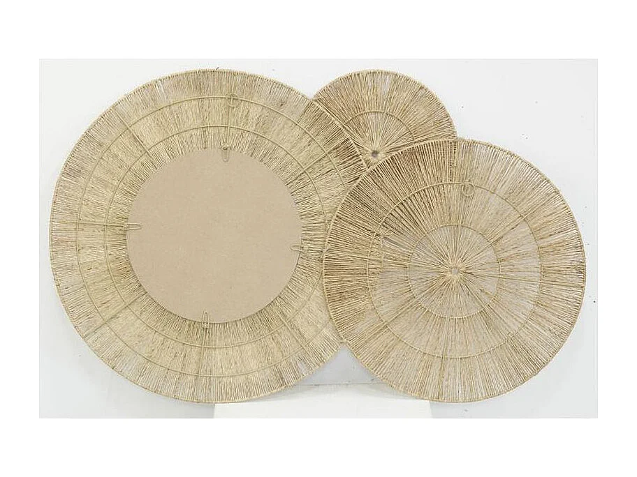 Décoration murale et miroir en jute