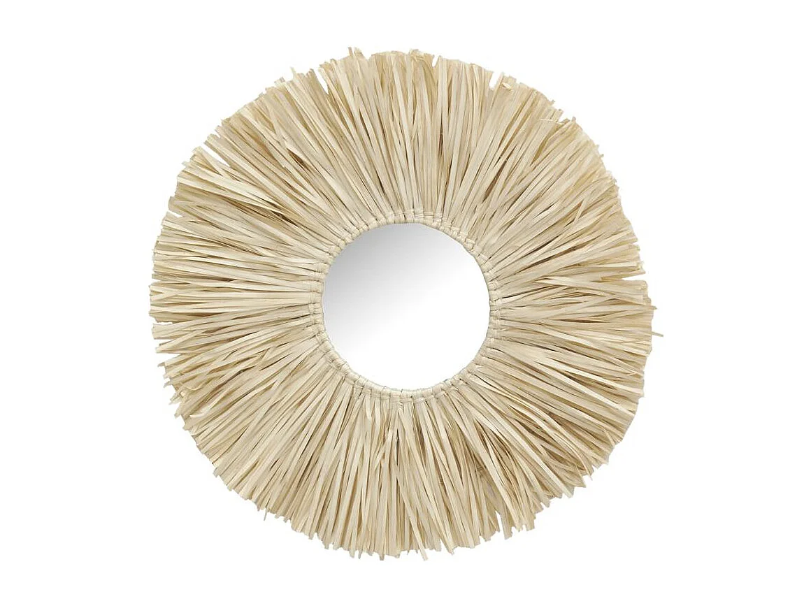 Miroir à franges en palmier