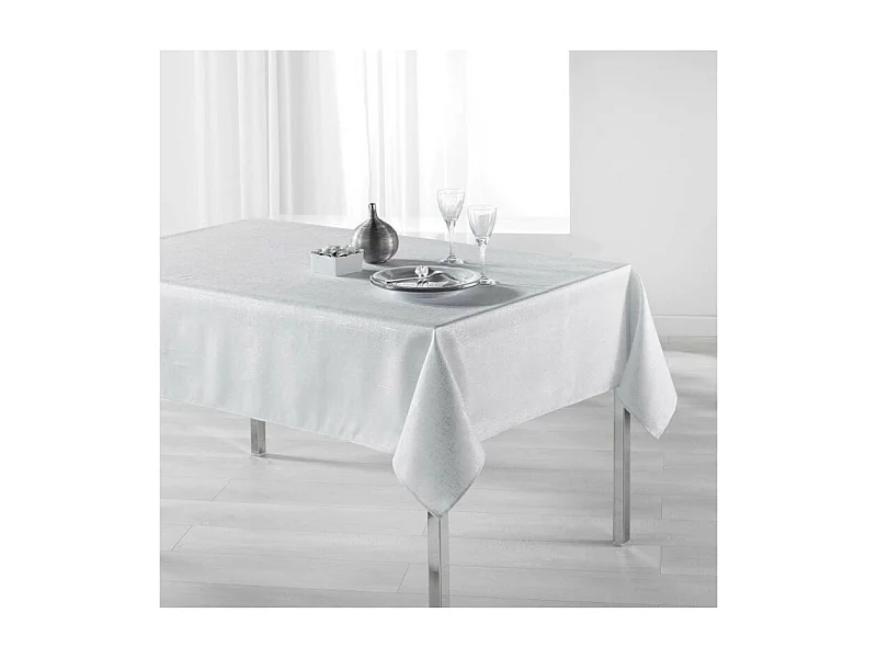 Nappe Rectangulaire Imprimée "Palacio" 150x240cm Blanc