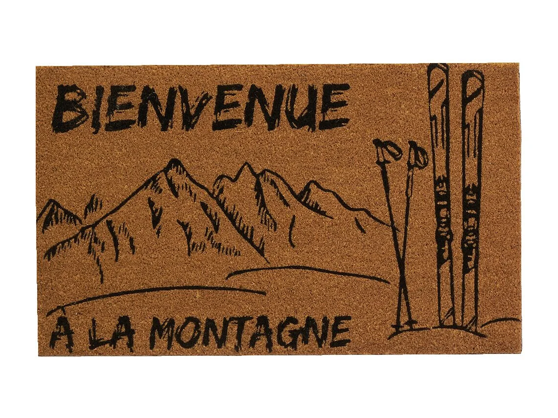 Paillasson coco intérieur extérieur 75 x 45 cm Bienvenue à la montagne