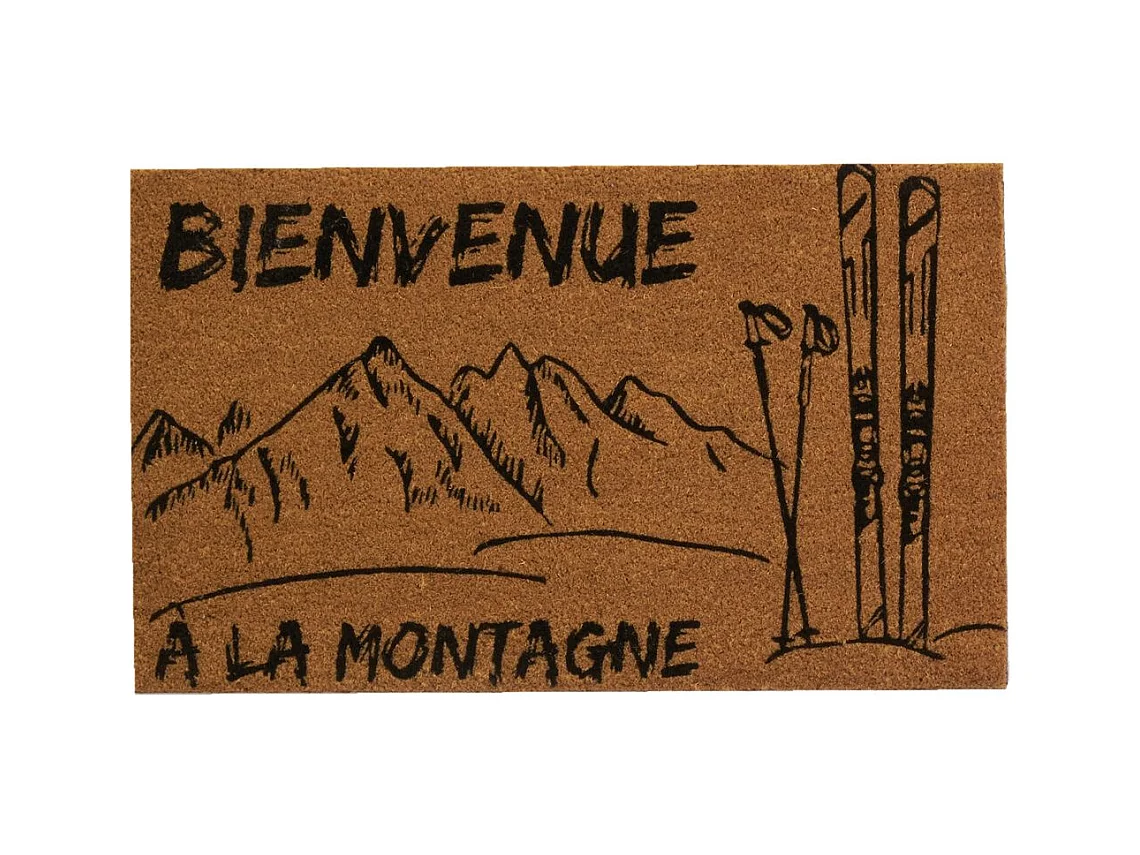 Paillasson coco intérieur extérieur 75 x 45 cm Bienvenue à la montagne