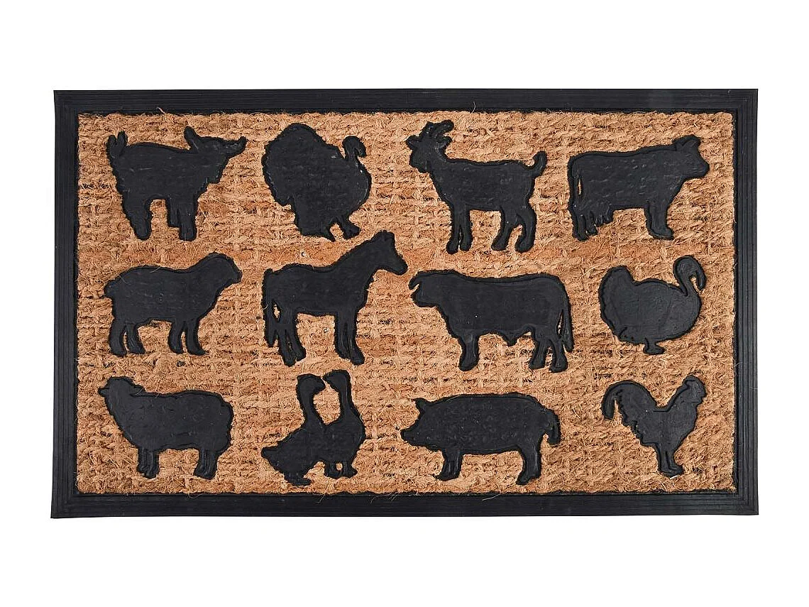 Paillasson coco et caoutchouc Animaux de la ferme