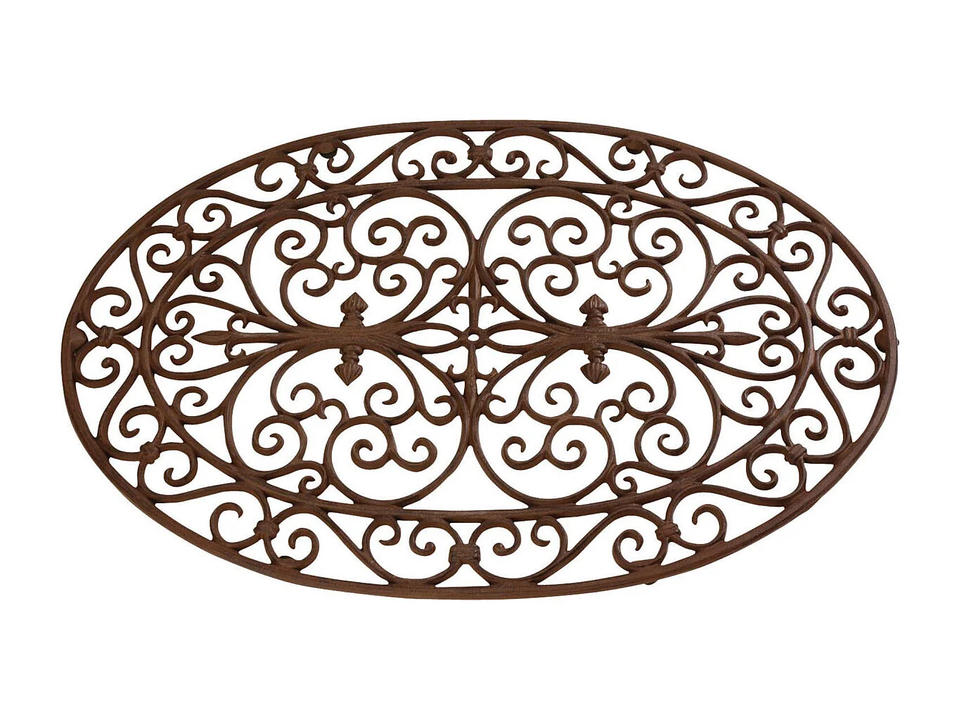 Gratte-pieds paillasson grille en fonte Ovale